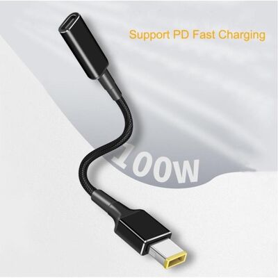 PowerGuard USB-C HP Notebook PD Fast Charge 10cm (4.5 x 3.0 mm, 0.6mm) (100 W), Notebook Netzteil, Schwarz PowerGuard USB-C HP Notebook PD Fast Charge 10cm (4.5 x 3.0 mm, 0.6mm) (100 W), Notebook Netzteil, Schwarz