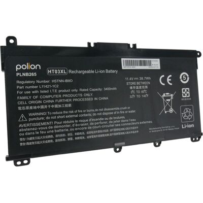 Polion PLNB265 (3 Zellen, 3400 mAh), Notebook Akku, Schwarz Polion PLNB265 (3 Zellen, 3400 mAh), Notebook Akku, Schwarz