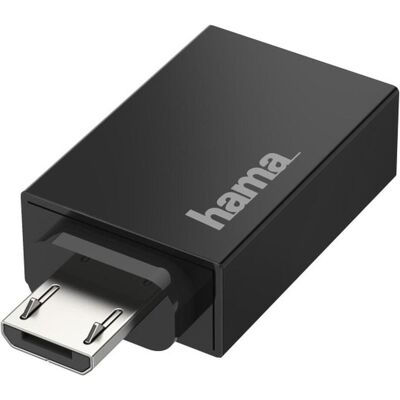 Hama USB-Adapter Micro-USB Type A (M) bis USB Typ A (W) (USB-A), Data + Video Adapter, Schwarz Hama USB-Adapter Micro-USB Type A (M) bis USB Typ A (W) (USB-A), Data + Video Adapter, Schwarz