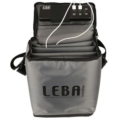 Leba NoteBag Grey 5 USB-C Schuko plug Up to 90 W per port, Notebookwagen, Grau Leba NoteBag Grey 5 USB-C Schuko plug Up to 90 W per port, Notebookwagen, Grau
