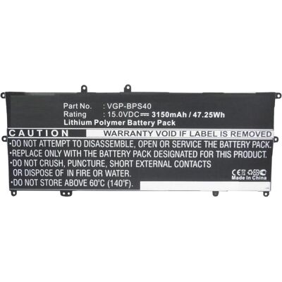 CoreParts Akku Laptop-Akku für Sony (1 Zelle, 3150 mAh), Notebook Akku, Schwarz CoreParts Akku Laptop-Akku für Sony (1 Zelle, 3150 mAh), Notebook Akku, Schwarz