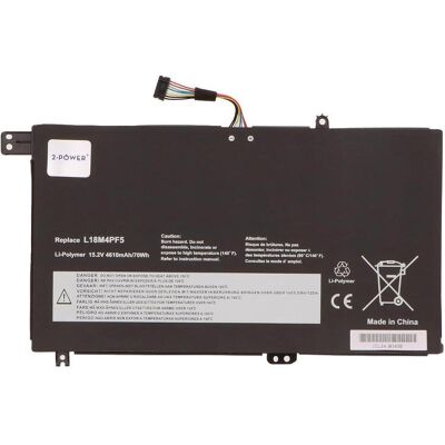 2-Power Main Battery Pack 15.2V 4610mAh (4610 mAh), Notebook Akku 2-Power Main Battery Pack 15.2V 4610mAh (4610 mAh), Notebook Akku