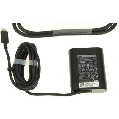 Dell AC Adapter, 30W, 19.5V, 3 (30 W), Notebook Netzteil, Schwarz Dell AC Adapter, 30W, 19.5V, 3 (30 W), Notebook Netzteil, Schwarz
