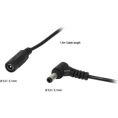 Allnet Ersatznetzteil Hohlbuchse Hohlstecker Adapterkabel Verlängerung 51mm x 21, Notebook Netzteil Allnet Ersatznetzteil Hohlbuchse Hohlstecker Adapterkabel Verlängerung 51mm x 21, Notebook Netzteil