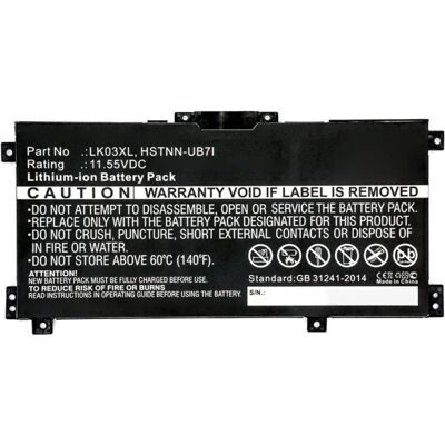 HP Battery 3 Cell 52Wh 4.55Ah LI (3 Zellen, 4550 mAh), Notebook Akku, Schwarz HP Battery 3 Cell 52Wh 4.55Ah LI (3 Zellen, 4550 mAh), Notebook Akku, Schwarz
