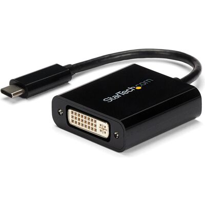 StarTech USB-C To Dvi Adapter (DVI, 18.70 cm), Data + Video Adapter, Schwarz StarTech USB-C To Dvi Adapter (DVI, 18.70 cm), Data + Video Adapter, Schwarz