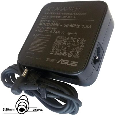 Asus orig. adaptÃr 3P W/O CORE (5.5PHI) (90 W), Notebook Netzteil, Schwarz Asus orig. adaptÃr 3P W/O CORE (5.5PHI) (90 W), Notebook Netzteil, Schwarz