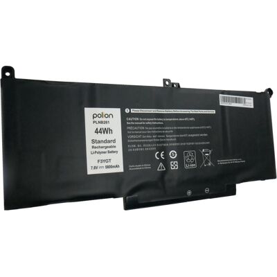 Polion Bateria do laptopa DELL F3YGT Latitude 7280 7290 7380 7390 7480 7490 5800mAh (4 Zellen, 5800 mAh), Notebook Akku, Schwarz Polion Bateria do laptopa DELL F3YGT Latitude 7280 7290 7380 7390 7480 7490 5800mAh (4 Zellen, 5800 mAh), Notebook Akku, Schwarz