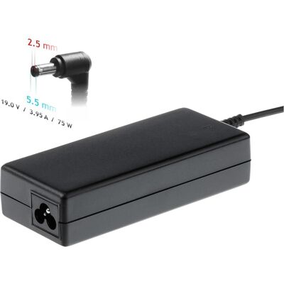 Akyga power supply for laptops Toshiba AK-ND-02 (75 W), Notebook Netzteil, Schwarz Akyga power supply for laptops Toshiba AK-ND-02 (75 W), Notebook Netzteil, Schwarz