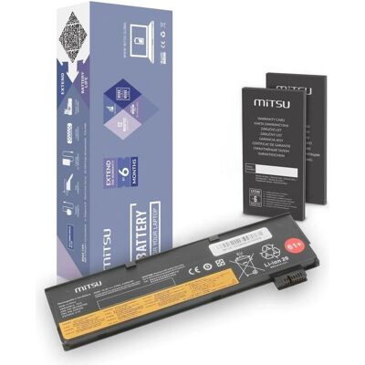 Mitsu LENOVO BC/LE-T570 BATTERIE (4400 mAh (47 Wh) 10.8V (11.1V) 6 Zellen Li-Ion (6 Zellen, 4400 mAh), Notebook Akku, Schwarz Mitsu LENOVO BC/LE-T570 BATTERIE (4400 mAh (47 Wh) 10.8V (11.1V) 6 Zellen Li-Ion (6 Zellen, 4400 mAh), Notebook Akku, Schwarz