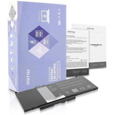 Mitsu Dell Latitude E5450, E5550 6900 mAh (51 Wh) 7.4-7.6V Battery (4 Zellen, 6900 mAh), Notebook Akku, Schwarz Mitsu Dell Latitude E5450, E5550 6900 mAh (51 Wh) 7.4-7.6V Battery (4 Zellen, 6900 mAh), Notebook Akku, Schwarz