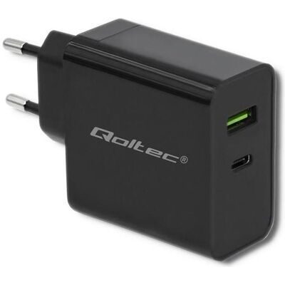 Qoltec 51717 power adapter/inverter Indoor Black (45 W, 2 Ports), USB Ladegerät, Schwarz Qoltec 51717 power adapter/inverter Indoor Black (45 W, 2 Ports), USB Ladegerät, Schwarz