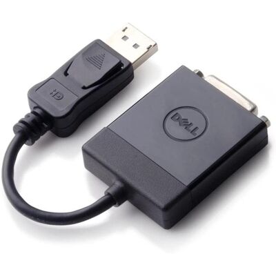 Dell Adapterkabel DisplayPort DVI DisplayPort - DVI-D (27.50 cm), Data + Video Adapter, Schwarz Dell Adapterkabel DisplayPort DVI DisplayPort - DVI-D (27.50 cm), Data + Video Adapter, Schwarz