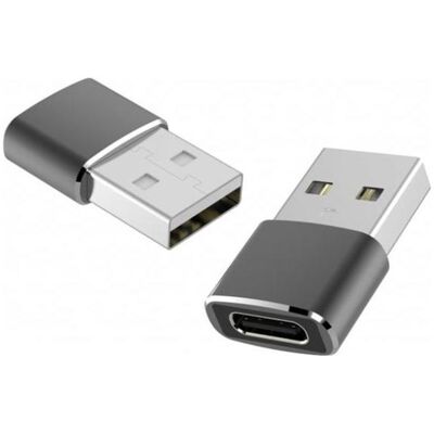 ART ADAPTER USB 2.0 male / USB-C female OTG oem (USB Typ-C), Data + Video Adapter, Schwarz ART ADAPTER USB 2.0 male / USB-C female OTG oem (USB Typ-C), Data + Video Adapter, Schwarz