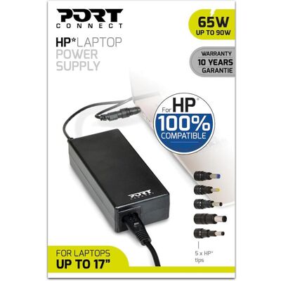 Port Designs PowerSupply 65W HP (65 W), Notebook Netzteil, Schwarz Port Designs PowerSupply 65W HP (65 W), Notebook Netzteil, Schwarz