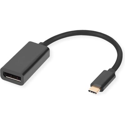 Secomp STANDARD Display Adapter USB Typ C - DisplayPort v1.2 (20 cm), Data + Video Adapter, Schwarz Secomp STANDARD Display Adapter USB Typ C - DisplayPort v1.2 (20 cm), Data + Video Adapter, Schwarz