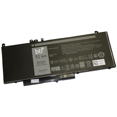 BTI alt to Dell Battery Lat E5550/E5450 51Whr 7.4V 4 Cell (4 Zellen, 6460 mAh), Notebook Akku, Schwarz BTI alt to Dell Battery Lat E5550/E5450 51Whr 7.4V 4 Cell (4 Zellen, 6460 mAh), Notebook Akku, Schwarz