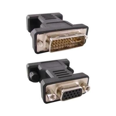 Logo Video Adapter, DVI-Stecker (24+5) - VGA-Buchse (D-sub), schwarz (DVI, VGA), Data + Video Adapter, Schwarz Logo Video Adapter, DVI-Stecker (24+5) - VGA-Buchse (D-sub), schwarz (DVI, VGA), Data + Video Adapter, Schwarz