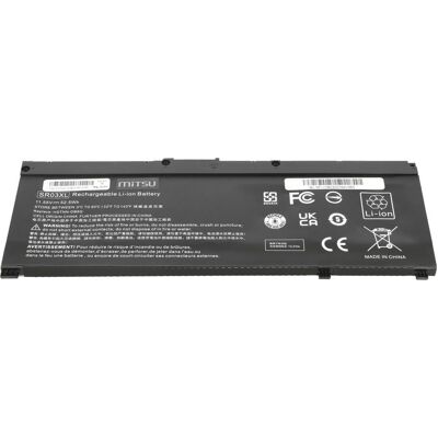 Mitsu HP GAMING 15 17 OMEN 15-DX SR03XL (3 Zellen, 4545 mAh), Notebook Akku, Schwarz Mitsu HP GAMING 15 17 OMEN 15-DX SR03XL (3 Zellen, 4545 mAh), Notebook Akku, Schwarz