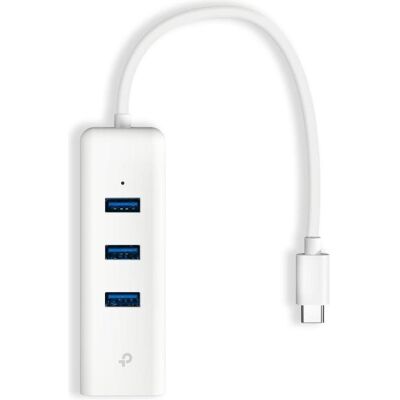 TP-Link USB-C 3-Port Hub & Gigabit Ethernet Adapter kompaktes Design (USB-C, 3 Ports), Dockingstation + USB Hub, Schwarz TP-Link USB-C 3-Port Hub & Gigabit Ethernet Adapter kompaktes Design (USB-C, 3 Ports), Dockingstation + USB Hub, Schwarz