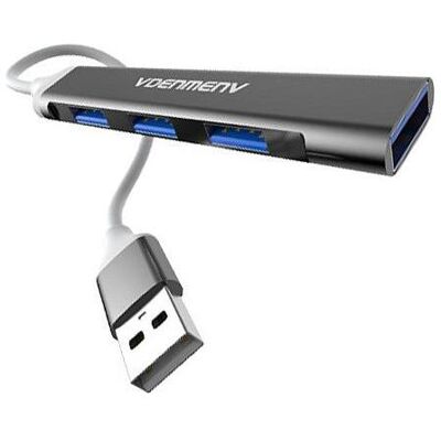 Vega+ 4xusb Usb-Hub Denmen Schwarz Aluminium Du17 (4 Ports), Dockingstation + USB Hub, Schwarz Vega+ 4xusb Usb-Hub Denmen Schwarz Aluminium Du17 (4 Ports), Dockingstation + USB Hub, Schwarz