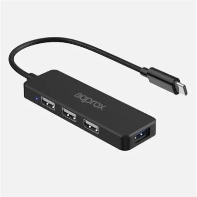 Approx 4-Port USB-C Hub! APPC48V2 (USB-C, 4 Ports), Dockingstation + USB Hub, Schwarz Approx 4-Port USB-C Hub! APPC48V2 (USB-C, 4 Ports), Dockingstation + USB Hub, Schwarz