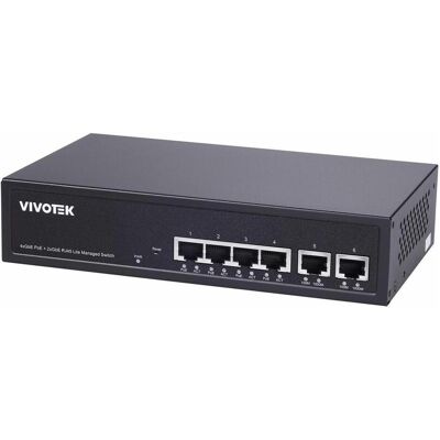 Vivotek AW-GEL-065A-060 PoE, 4-Port GE RJ45(PoE) + 1-Port GbE (6 Ports), Netzwerk Switch, Schwarz Vivotek AW-GEL-065A-060 PoE, 4-Port GE RJ45(PoE) + 1-Port GbE (6 Ports), Netzwerk Switch, Schwarz
