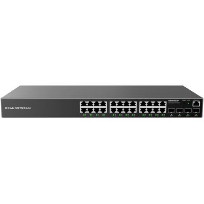 Grandstream GWN7803P, Managed Switch, 24x Gigabit ports, 4x SFP, 24x PoE, L2 layer (24 Ports), Netzwerk Switch, Schwarz Grandstream GWN7803P, Managed Switch, 24x Gigabit ports, 4x SFP, 24x PoE, L2 layer (24 Ports), Netzwerk Switch, Schwarz