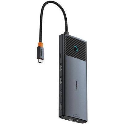 Baseus USB-C Hub (USB-C, 9 Ports), Dockingstation + USB Hub, Schwarz Baseus USB-C Hub (USB-C, 9 Ports), Dockingstation + USB Hub, Schwarz