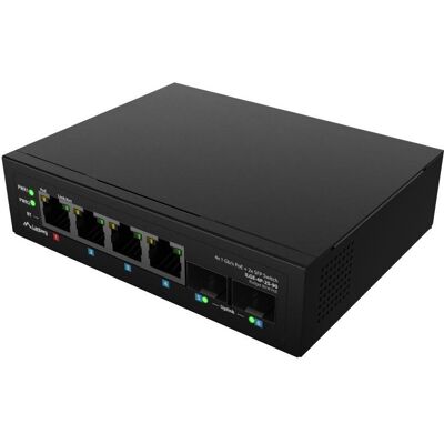Lanberg switch light industrial POE 1xBT 3xAT 2xSFP DIN niezarządzalny gigabit ethernet (6 Ports), Netzwerk Switch, Schwarz Lanberg switch light industrial POE 1xBT 3xAT 2xSFP DIN niezarządzalny gigabit ethernet (6 Ports), Netzwerk Switch, Schwarz