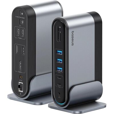 Baseus Pro 4 (USB-C, 15 Ports), Dockingstation + USB Hub, Grau Baseus Pro 4 (USB-C, 15 Ports), Dockingstation + USB Hub, Grau