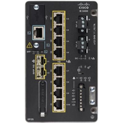 Cisco Systems CAT IE3400 WITH 8GE POE/POE+ (10 Ports), Netzwerk Switch, Schwarz Cisco Systems CAT IE3400 WITH 8GE POE/POE+ (10 Ports), Netzwerk Switch, Schwarz