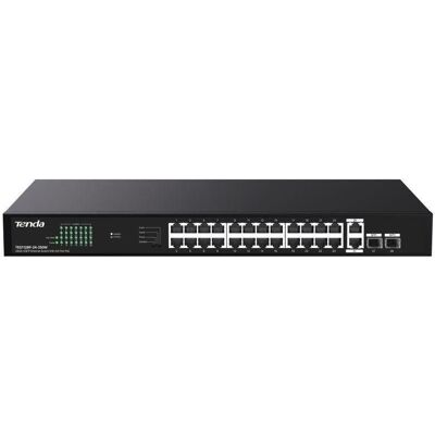 Tenda TEG1128P-24-250W Switch 26p Ge2sfp mit 24p (26 Ports), Netzwerk Switch, Schwarz Tenda TEG1128P-24-250W Switch 26p Ge2sfp mit 24p (26 Ports), Netzwerk Switch, Schwarz