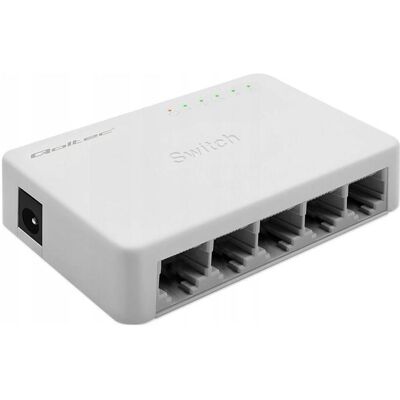Qoltec Netzwerk Switch 5xRJ45 Port 1000Mbps LAN (5 Ports), Netzwerk Switch, Schwarz Qoltec Netzwerk Switch 5xRJ45 Port 1000Mbps LAN (5 Ports), Netzwerk Switch, Schwarz
