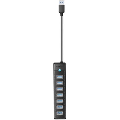 Orico PW7U USB to 7x USB 3.0 Hub Adapter (black) (USB-A, 7 Ports), Dockingstation + USB Hub, Schwarz Orico PW7U USB to 7x USB 3.0 Hub Adapter (black) (USB-A, 7 Ports), Dockingstation + USB Hub, Schwarz