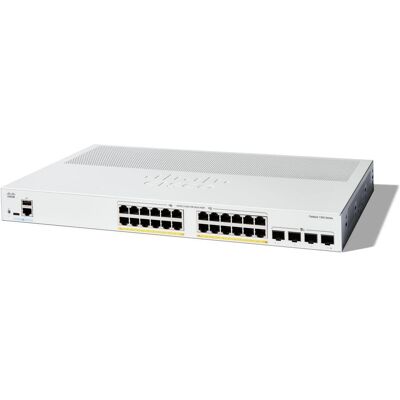 Cisco Systems Catalyst switch C1300-24P-4X (24xGbE,4xSFP+,24xPoE+,195W,fanless) - REFRESH (24 Ports), Netzwerk Switch, Grau Cisco Systems Catalyst switch C1300-24P-4X (24xGbE,4xSFP+,24xPoE+,195W,fanless) - REFRESH (24 Ports), Netzwerk Switch, Grau