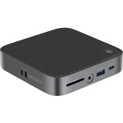 Deltaco USB-C jung??i?? stotel??, dviguba, 2x HDMI, USB-C/RJ45/SD/3.5, VESA / USBC-HDMI28 / 1902423 (USB-C, 1 Port), Dockingstation + USB Hub, Silber, Schwarz Deltaco USB-C jung??i?? stotel??, dviguba, 2x HDMI, USB-C/RJ45/SD/3.5, VESA / USBC-HDMI28 / 1902423 (USB-C, 1 Port), Dockingstation + USB Hub, Silber, Schwarz