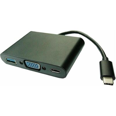Value USB Typ-C zu (USB-C), Dockingstation + USB Hub, Schwarz Value USB Typ-C zu (USB-C), Dockingstation + USB Hub, Schwarz