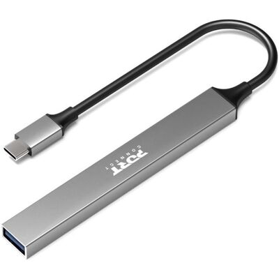 Port Designs HUB USB 5 PORTS 3A + 1C + PD (USB-C, 5 Ports), Dockingstation + USB Hub, Silber, Grau Port Designs HUB USB 5 PORTS 3A + 1C + PD (USB-C, 5 Ports), Dockingstation + USB Hub, Silber, Grau
