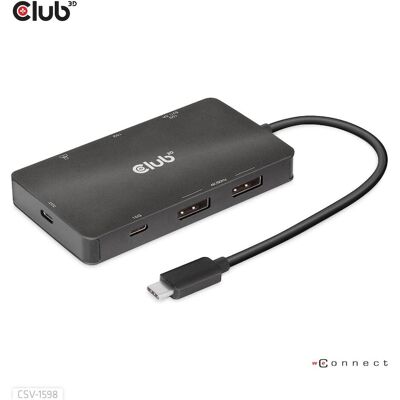 Club 3D CSV-1598 (USB-C, 7 Ports), Dockingstation + USB Hub, Schwarz Club 3D CSV-1598 (USB-C, 7 Ports), Dockingstation + USB Hub, Schwarz