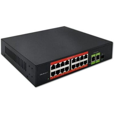 Qoltec 52291 16xRJ45 2xRJ45 Uplink 1xSFP (16 Ports), Netzwerk Switch, Schwarz Qoltec 52291 16xRJ45 2xRJ45 Uplink 1xSFP (16 Ports), Netzwerk Switch, Schwarz