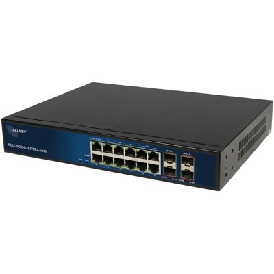 Allnet Switch full managed 12 Port Gigabit 130W / 8 x PoE / 4x Giga LAN / 4 x SFP+/ Layer 2+ / ALL-S (16 Ports), Netzwerk Switch, Schwarz Allnet Switch full managed 12 Port Gigabit 130W / 8 x PoE / 4x Giga LAN / 4 x SFP+/ Layer 2+ / ALL-S (16 Ports), Netzwerk Switch, Schwarz