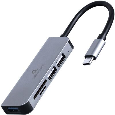 Gembird USB Type-C 3-port USB hub (USB-C, 3 Ports), Dockingstation + USB Hub, Silber Gembird USB Type-C 3-port USB hub (USB-C, 3 Ports), Dockingstation + USB Hub, Silber