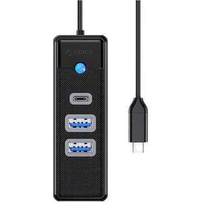 Orico Hub Adapter USB-C to 2x USB 3.0 + USB-C, 5 Gbps, 0.15m (Black) (USB-C, 3 Ports), Dockingstation + USB Hub, Schwarz Orico Hub Adapter USB-C to 2x USB 3.0 + USB-C, 5 Gbps, 0.15m (Black) (USB-C, 3 Ports), Dockingstation + USB Hub, Schwarz