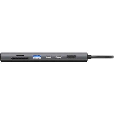 SiteCom Hub Multiporta USB-C 6 in 1 (USB-C, 6 Ports), Dockingstation + USB Hub, Silber SiteCom Hub Multiporta USB-C 6 in 1 (USB-C, 6 Ports), Dockingstation + USB Hub, Silber