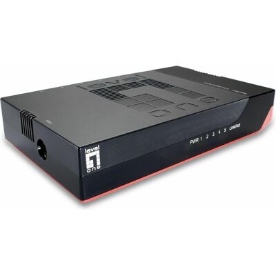 LevelOne GSW-0507v2 (5 Ports), Netzwerk Switch, Rot, Schwarz LevelOne GSW-0507v2 (5 Ports), Netzwerk Switch, Rot, Schwarz