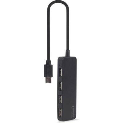Gembird UHB-CM-U2P4-01 (4 Ports), Dockingstation + USB Hub, Schwarz Gembird UHB-CM-U2P4-01 (4 Ports), Dockingstation + USB Hub, Schwarz