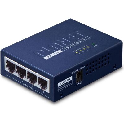 Planet PoE 802.3at Injektor 4-Port RJ-45 Hub 10/100/1000 Mbps Gewicht: 220g (802.3af (PoE), 802.3at (PoE+), 120 W), PoE Injector Planet PoE 802.3at Injektor 4-Port RJ-45 Hub 10/100/1000 Mbps Gewicht: 220g (802.3af (PoE), 802.3at (PoE+), 120 W), PoE Injector