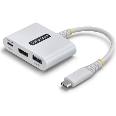 StarTech USB-C HDMI Multiport (USB-C, 3 Ports), Dockingstation + USB Hub, Weiss StarTech USB-C HDMI Multiport (USB-C, 3 Ports), Dockingstation + USB Hub, Weiss