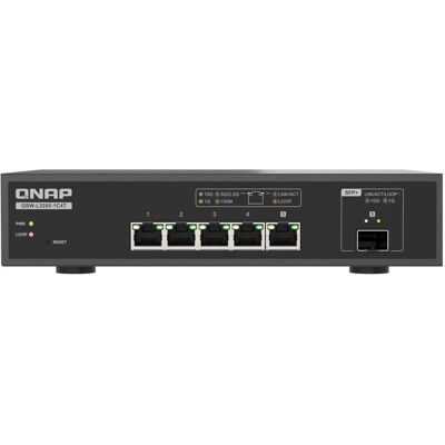 QNAP QSW-L3205-1C4T 4 ports 10Gbps 1 port 1 (5 Ports), Netzwerk Switch, Schwarz QNAP QSW-L3205-1C4T 4 ports 10Gbps 1 port 1 (5 Ports), Netzwerk Switch, Schwarz